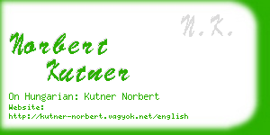 norbert kutner business card